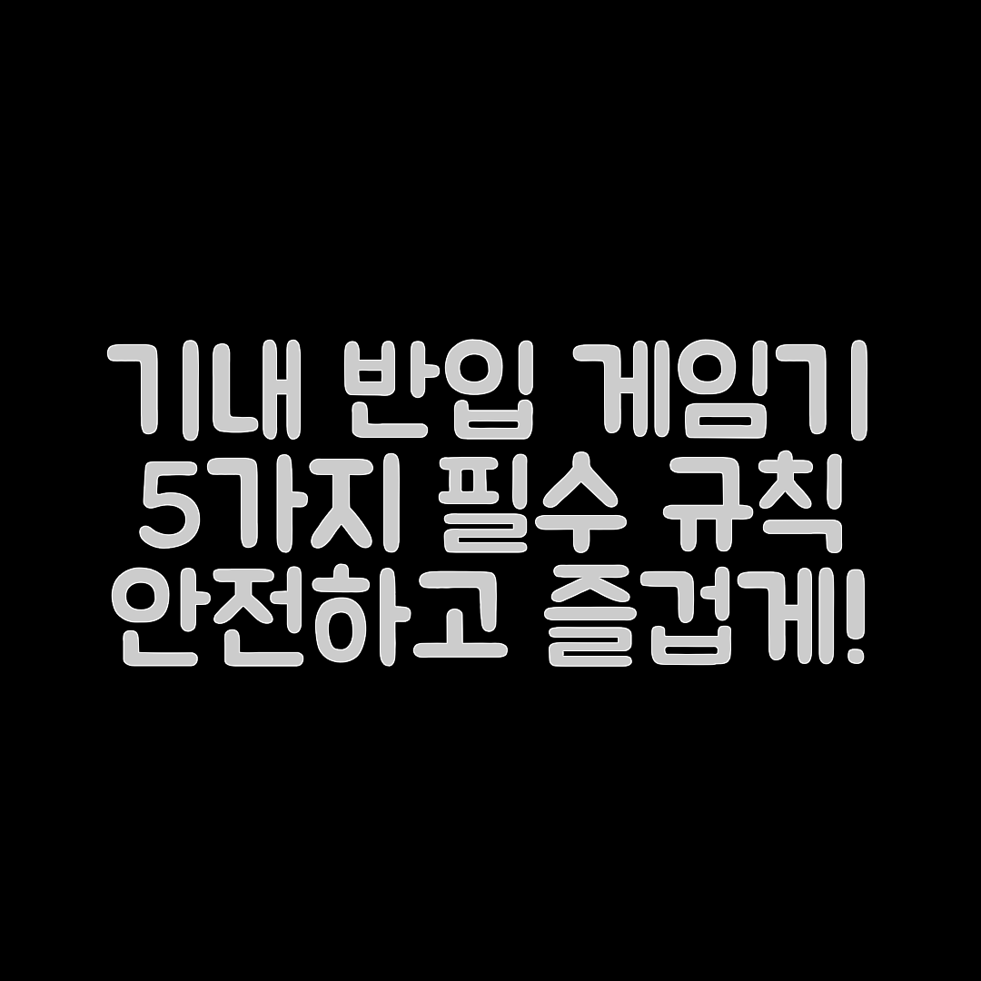 비행기 기내 반입 게임기 5가지 규정 안내