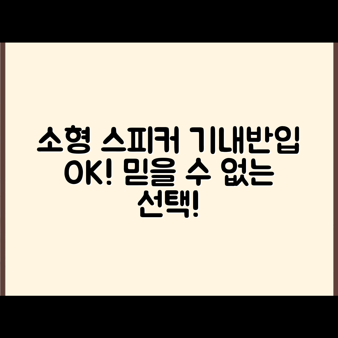 믿을 수 없는 소형 블루투스 스피커 기내반입 규정