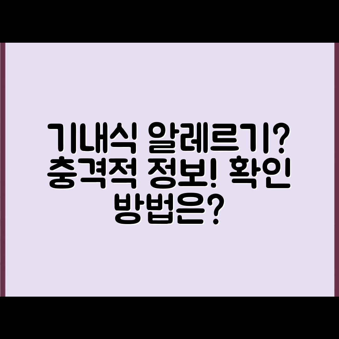 충격적인 기내식 알레르기 정보 확인 방법!