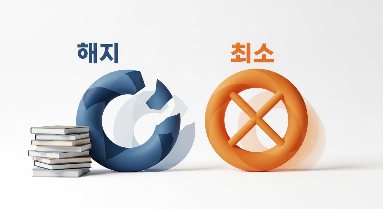 해지와 취소 차이 헷갈리지 말자! 5분 완벽 이해 가이드